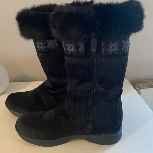 TECNICA BLACK FUR WINTER BOOTS - Picture 1 of 7